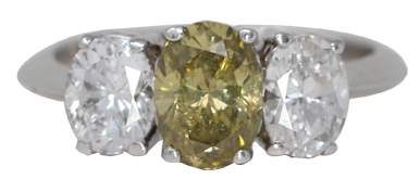 Unique Diamond Engagement Ring With 3 Stones